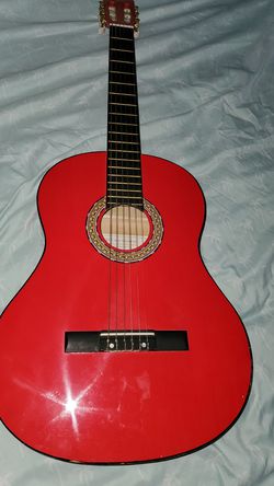 Beautiful Red Classical Guitar