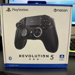 NACON Revolution 5 Pro Officially Licensed PlayStation Wireless Gaming Controller for PS5 / PS4 / PC - Hall Effect, Trigger Stops, Mappable Buttons, B