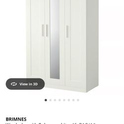 IKEA BRIMNES Wardrobe With 3 Doors 