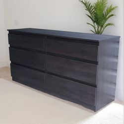 Newer Ikea Malm Style 6-Drawer Dresser