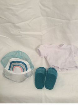 Battat American Girl Shirt, Cap And Slippers Fits 18" Dolls