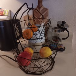 Metal Fruit Basket With Electric  TEA Kettle 