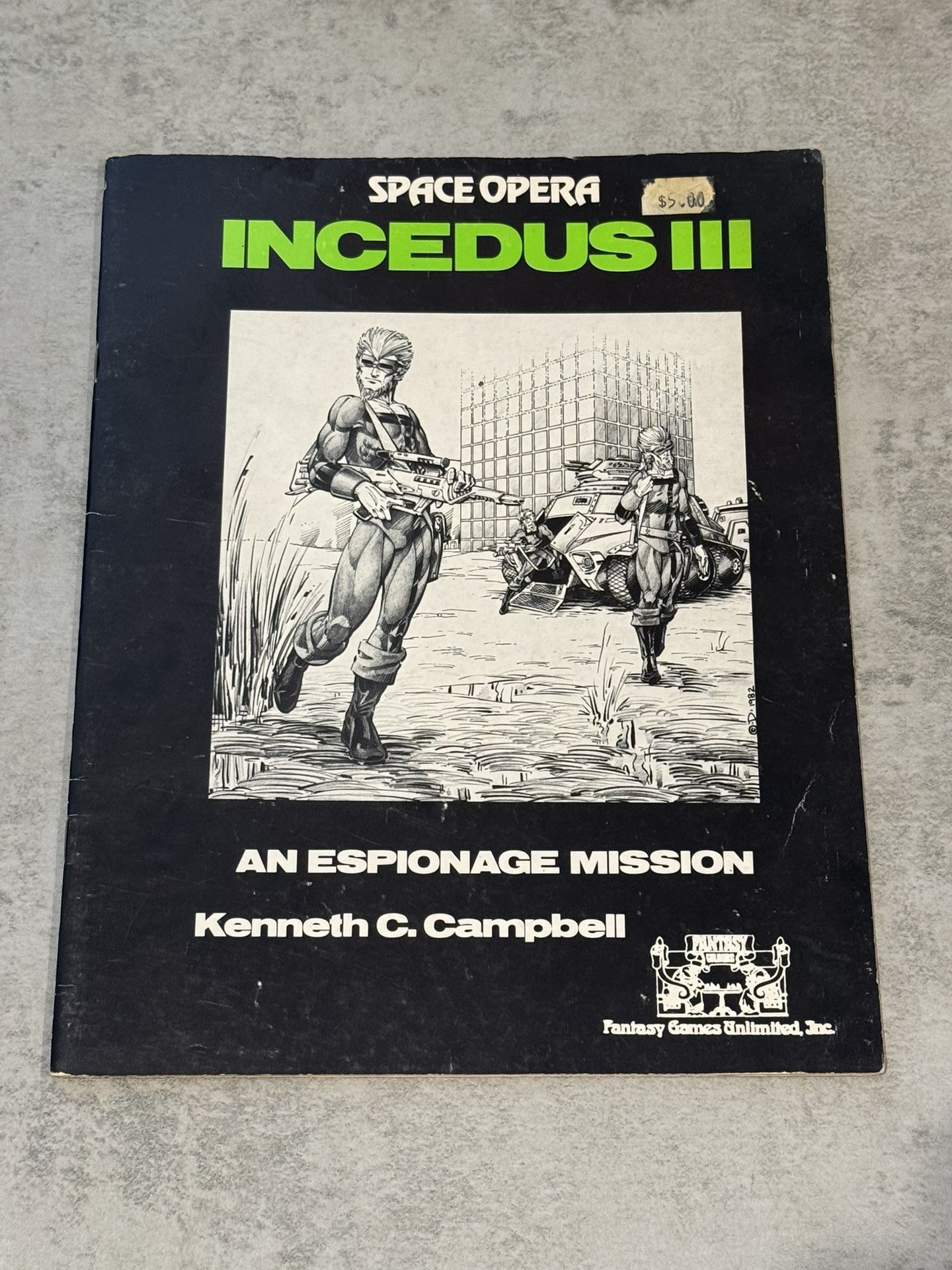 Space Opera Vintage RPG Module "Incedus III" (Fantasy Games Unlimited, 1982)