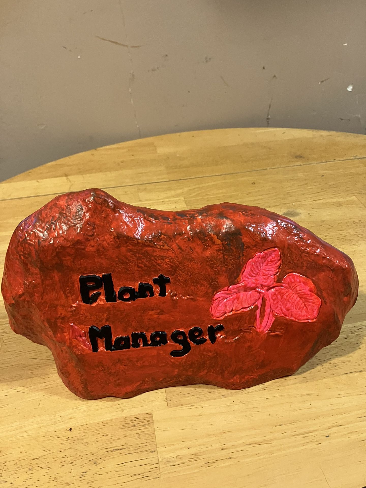 Hand Painted Plant Manager Rock