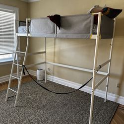 USED Ikea Vitval Loft Bed with Twin Mattress