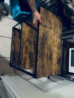 Diners table 4 chairs microwave in regular stand