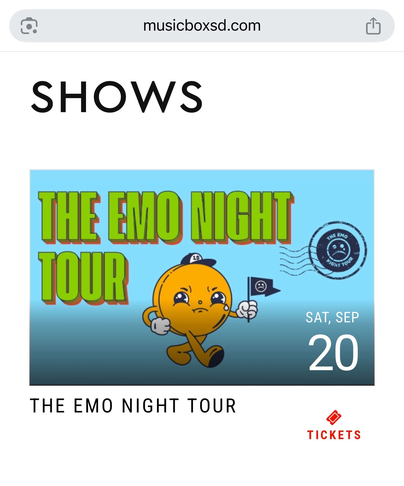 EMO NITE @ MUSIC BOX TONIGHT!!