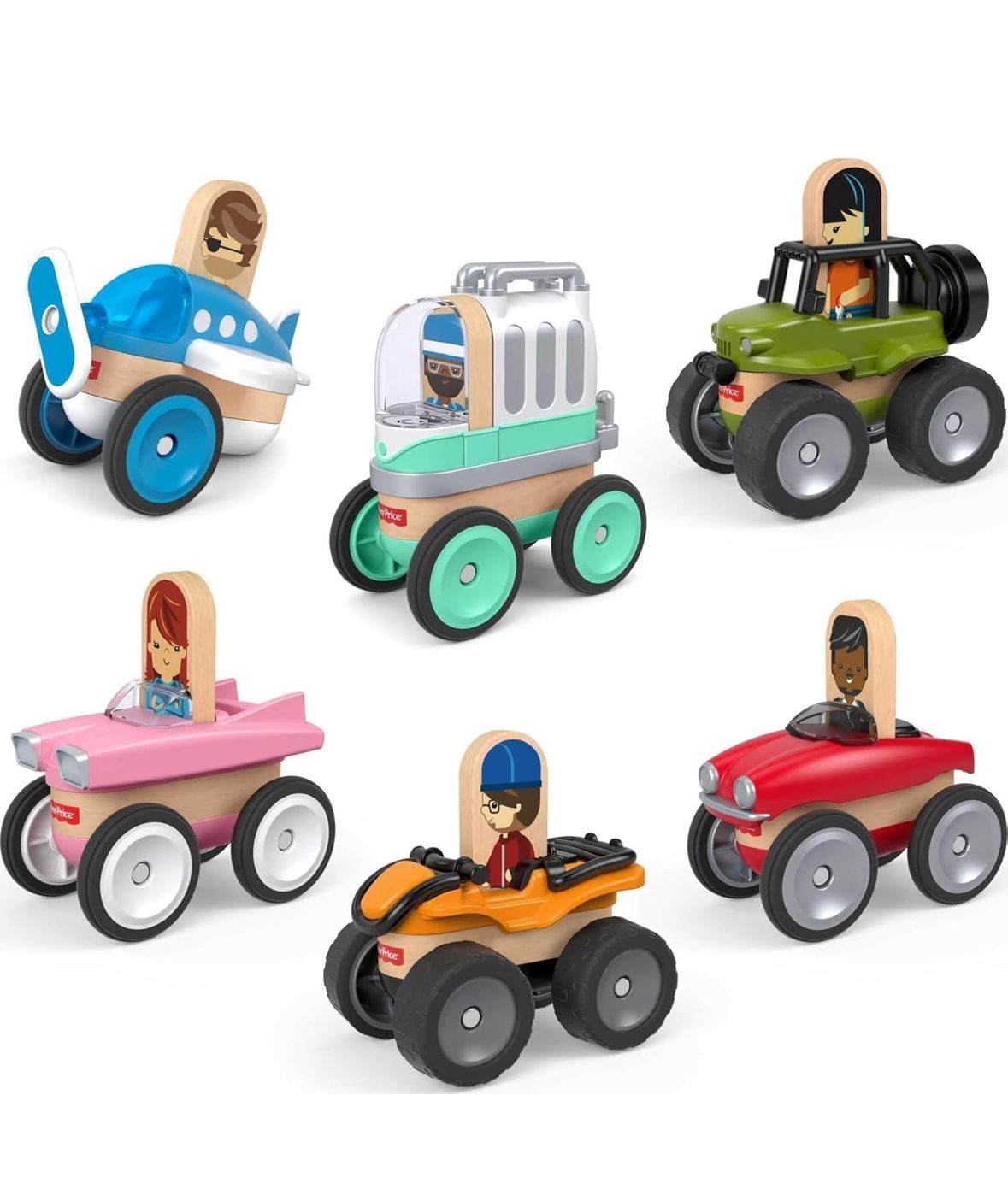 Fisher-Price Wonder Makers Design System Vehicle 6-Pack