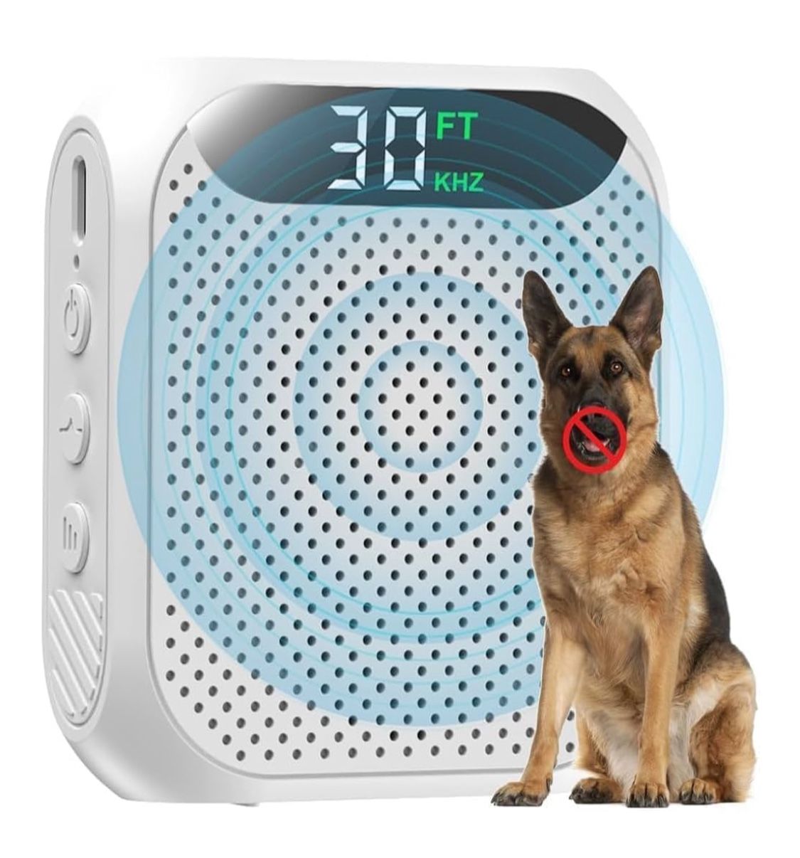 Anti-Barking Device – 2025 Upgraded Rechargeable Ultrasonic Dog Bark Deterrent with 30FT Range & 3 Adjustable Modes,