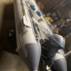 Inflatable Boat Aluminum Floor 12.5 Ft With Trailer Awesome Boat/Dinghy