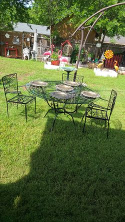 Metal patio table