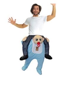 Funny Baby Piggyback Costume - Adult Size (Ride-On Illusion)