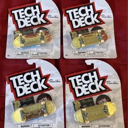 Lot of 4 - TECH DECK Primitive GOLD rare, hard to find Fingerboard Skateboard