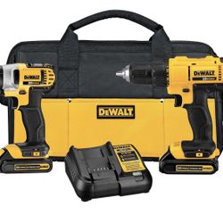 Dewalt 20V Max Cordless Drill and Impact Drive.