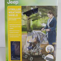 Jeep Stroller Rain Cover-NEW In Box Baby Accessories, Weather Shield Universal.
* helps protect child from rain, snow, wind, and cold weather 
* Unive