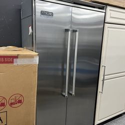 New Viking 42” Side By Side Stainless Built In Refrigerator 