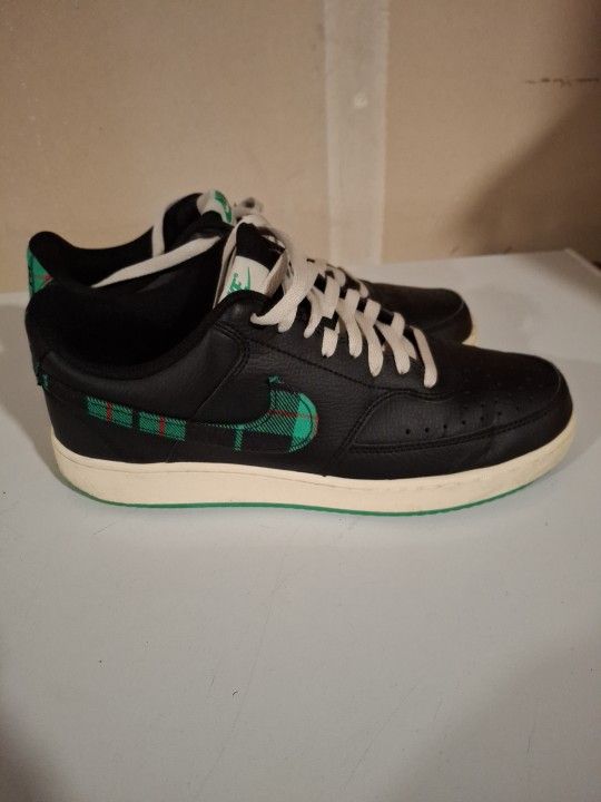 Nike Court Vision Low Black/Plaid - Size 10