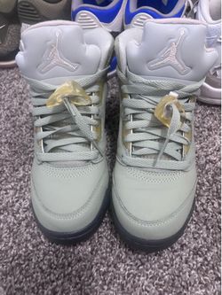 Green & Grey Jordan 5s Size 4.5