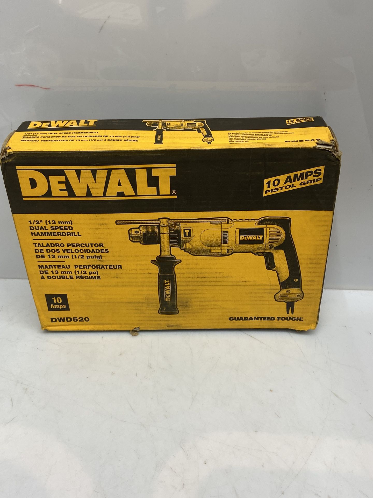 Dewalt DWD520 10Amp 1/2” VSR Pistol Grip Hammer Drill