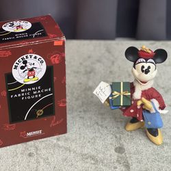 Minnie Mouse Fabric Mache Figure With Box