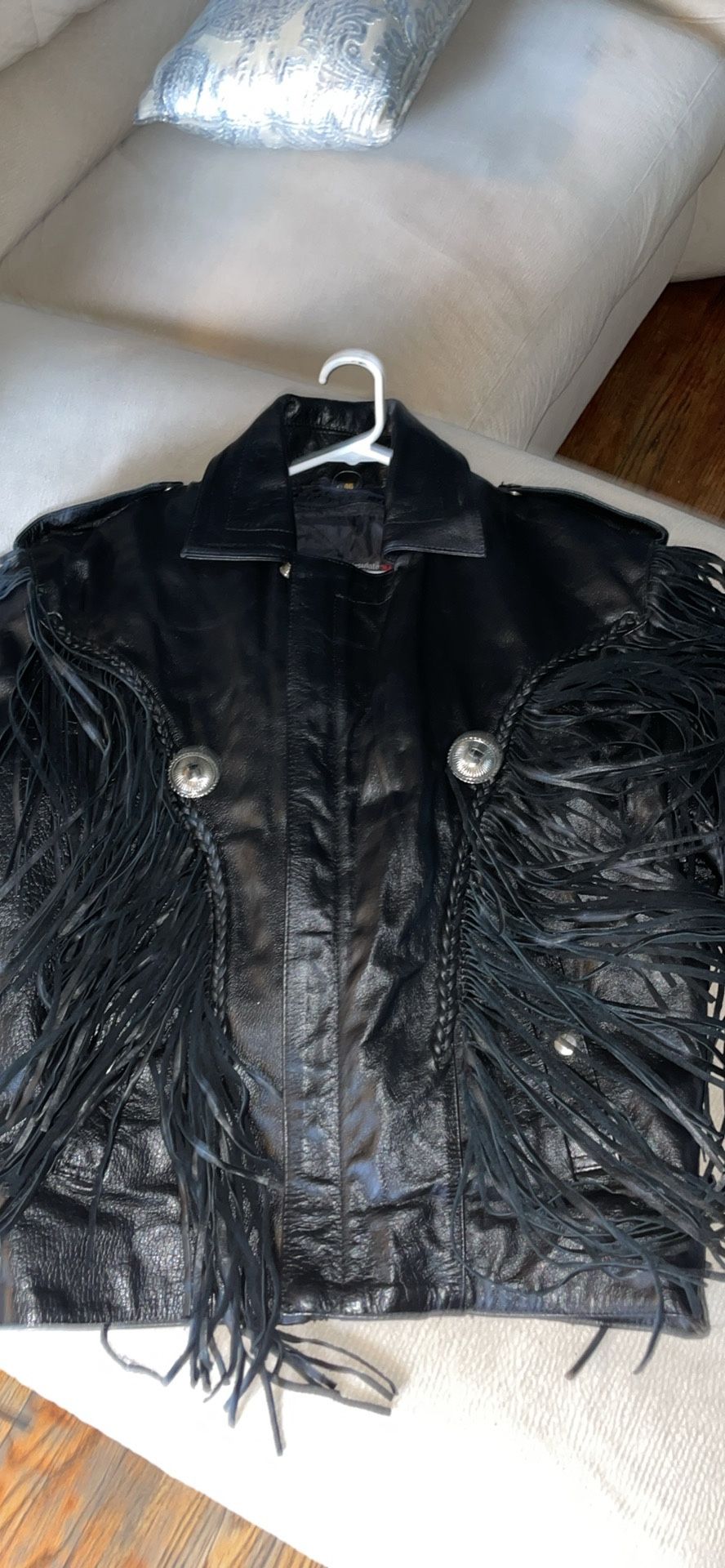 Vintage Shaf Insulated Fringe Leather Jacket