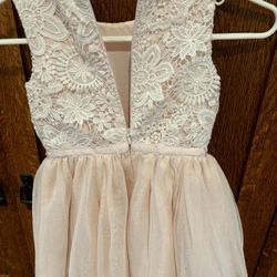 Girls Pink Formal Dress Size 5