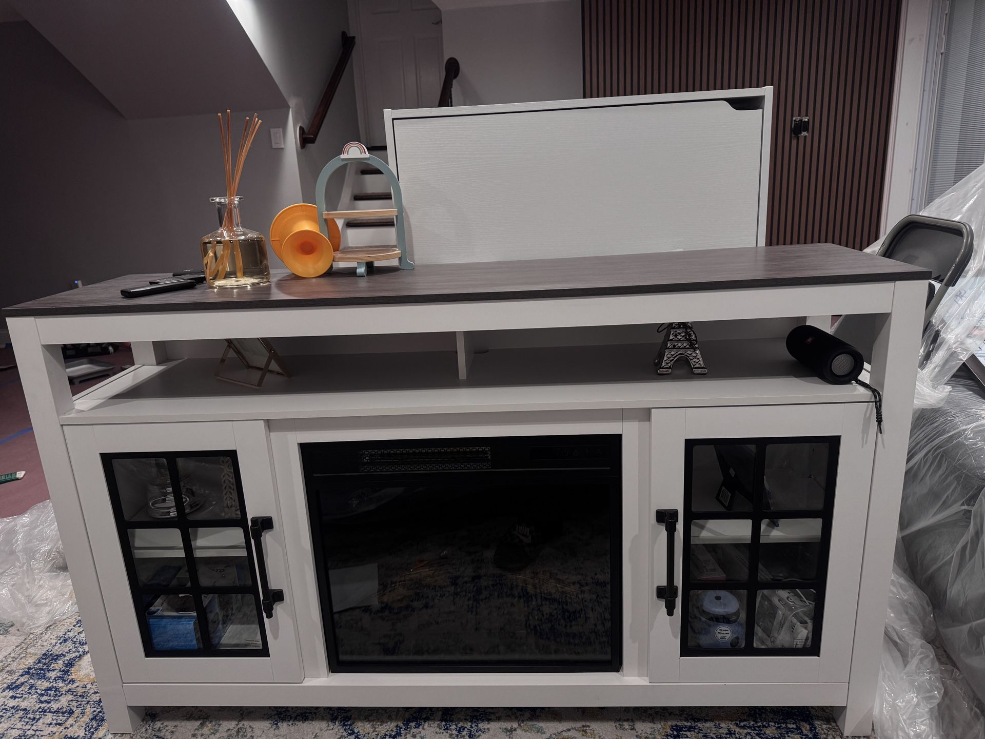 Fireplace With A Free 55’ Samsung TV