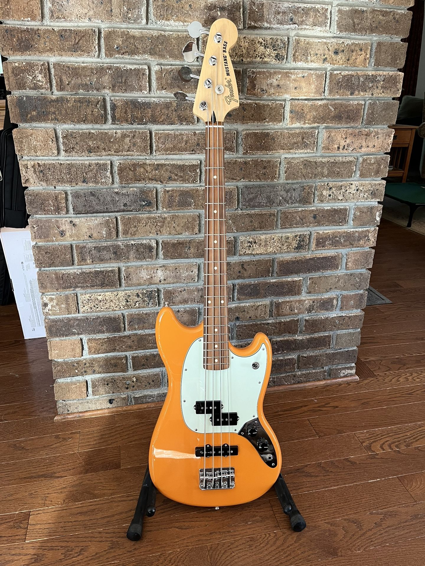 2017 Fender Mustang Bass Capri Orange