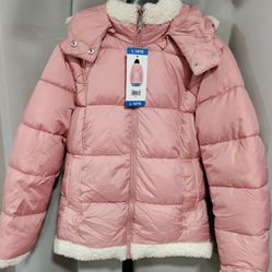 Pink Youth Girls Jacket with hoodie & Pockets