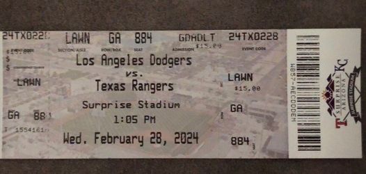 SHOHEI OHTANI YOSHINOBU YAMAMATO FIRST GAME EVER TICKET