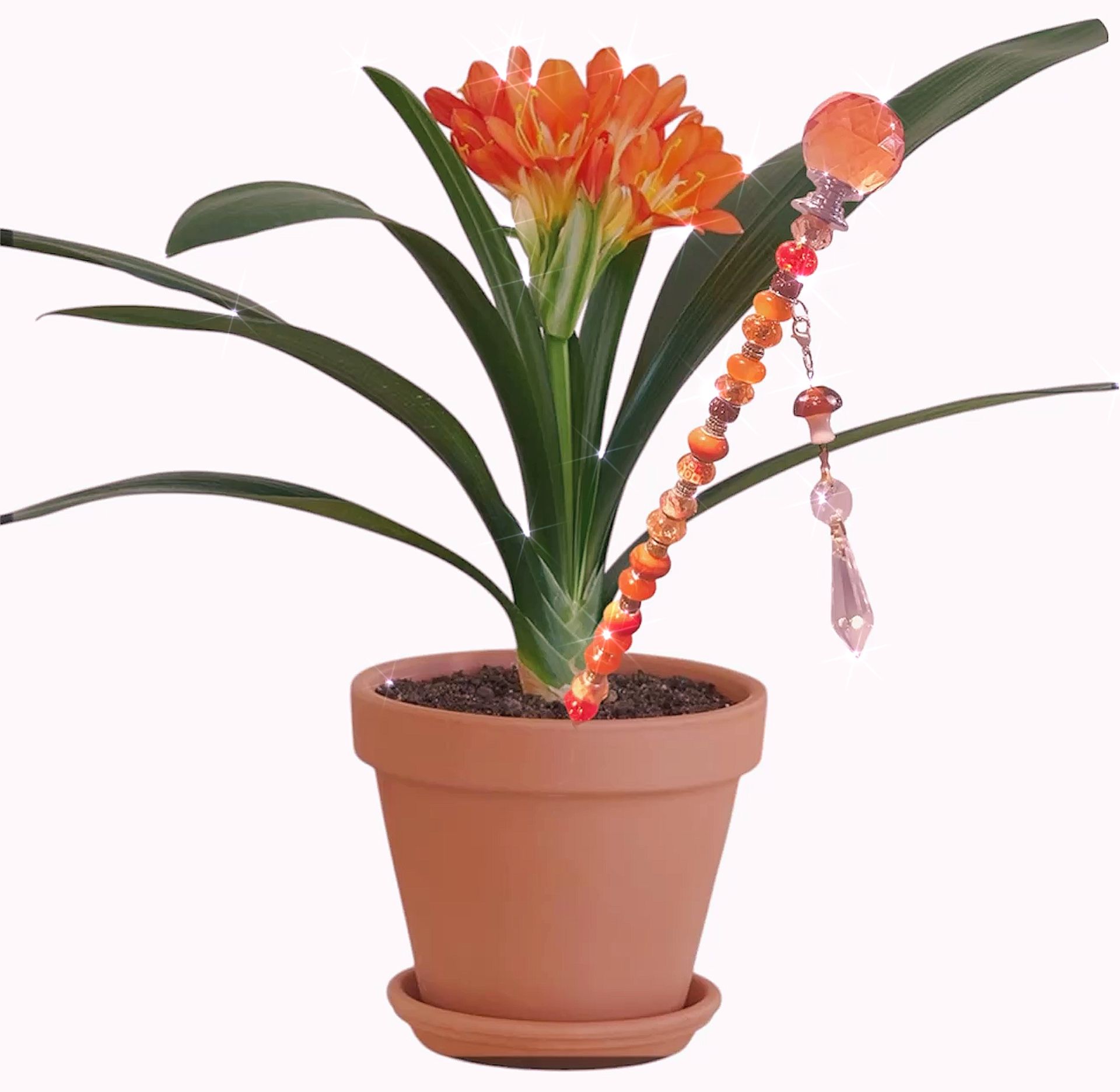 Garden fairy wands, plant decorations, planted pot decor , garden art, flower garden wand