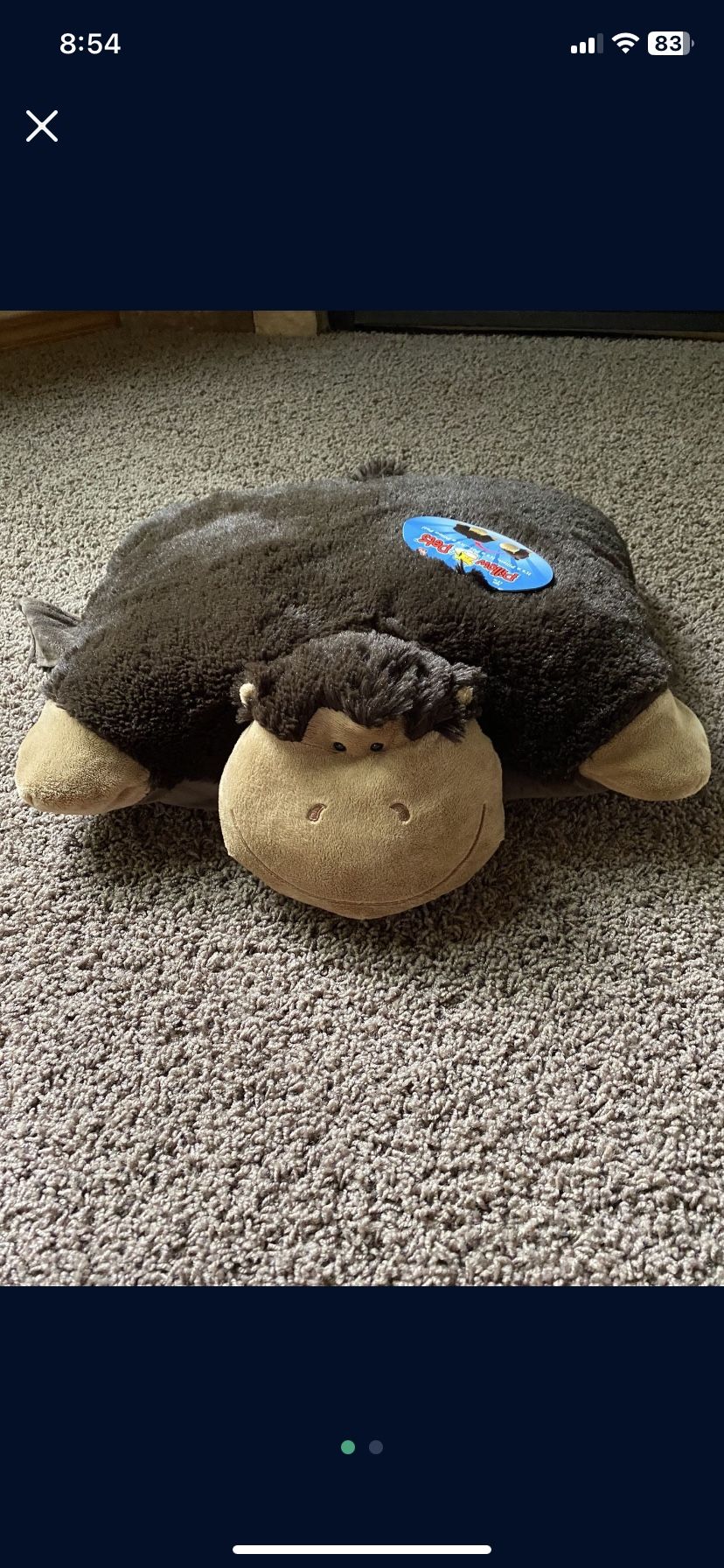 NWT Gorilla And Panda Large Pillow Pillows
