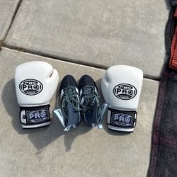 Boxing Shoes And Gloves 
