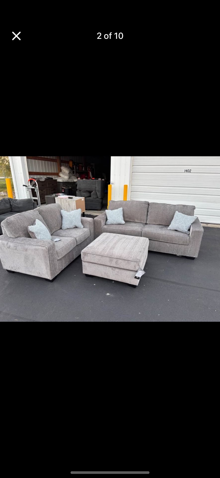 Ashley Altari Sleeper Sofa/ Loveseat And ottoman