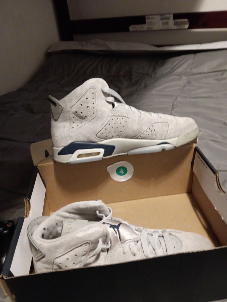 Air Jordan 6 (GS) Grey Suede