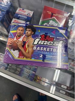 2024–25 Topps Finest Basketball Hobby Box — $125  Brand-new and factory sealed!  ✍️ Look for 2 autographs per box on average 🏀 Chase top rookies Zacc