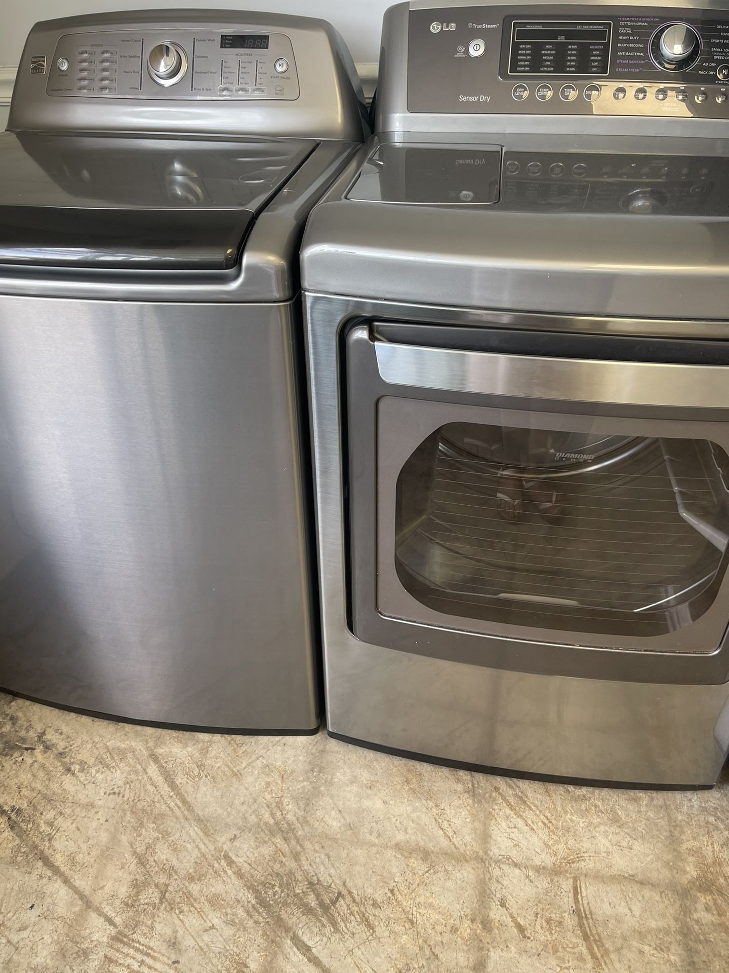 Kenmore Washer And LG Dryer Stainless Steel 