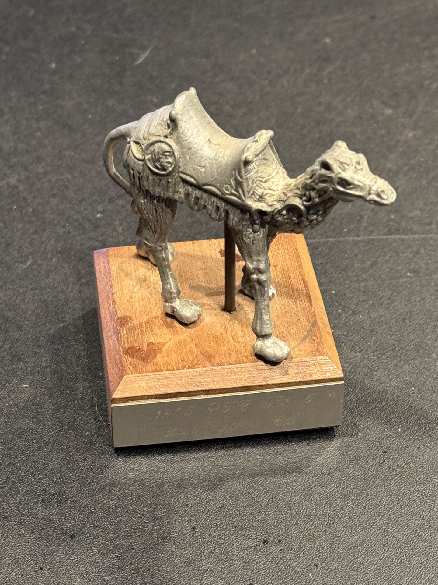 Vintage Carousel Figurine on Wooden stand.