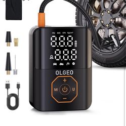 Tire Inflator Portable Air Compressor, 160PSI Air Pump for Car, Air Compressor with Digital Pressure Gauge, LED Light and Auto Shut-Off, Tire Inflator