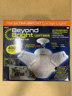 BEYOND BRIGHT 20-Watt 72 LED Lamp Lights 6500K Garage Light Ultra-Bright