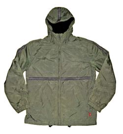 Levi’s Full Zip Fleece Lined Hooded Jacket Men’s Small Pockets Olive Green