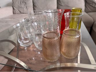 Glass vases available in different sizes and styles.