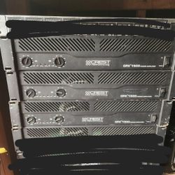 3-Crest Performance CPX 1500 Amplifiers.