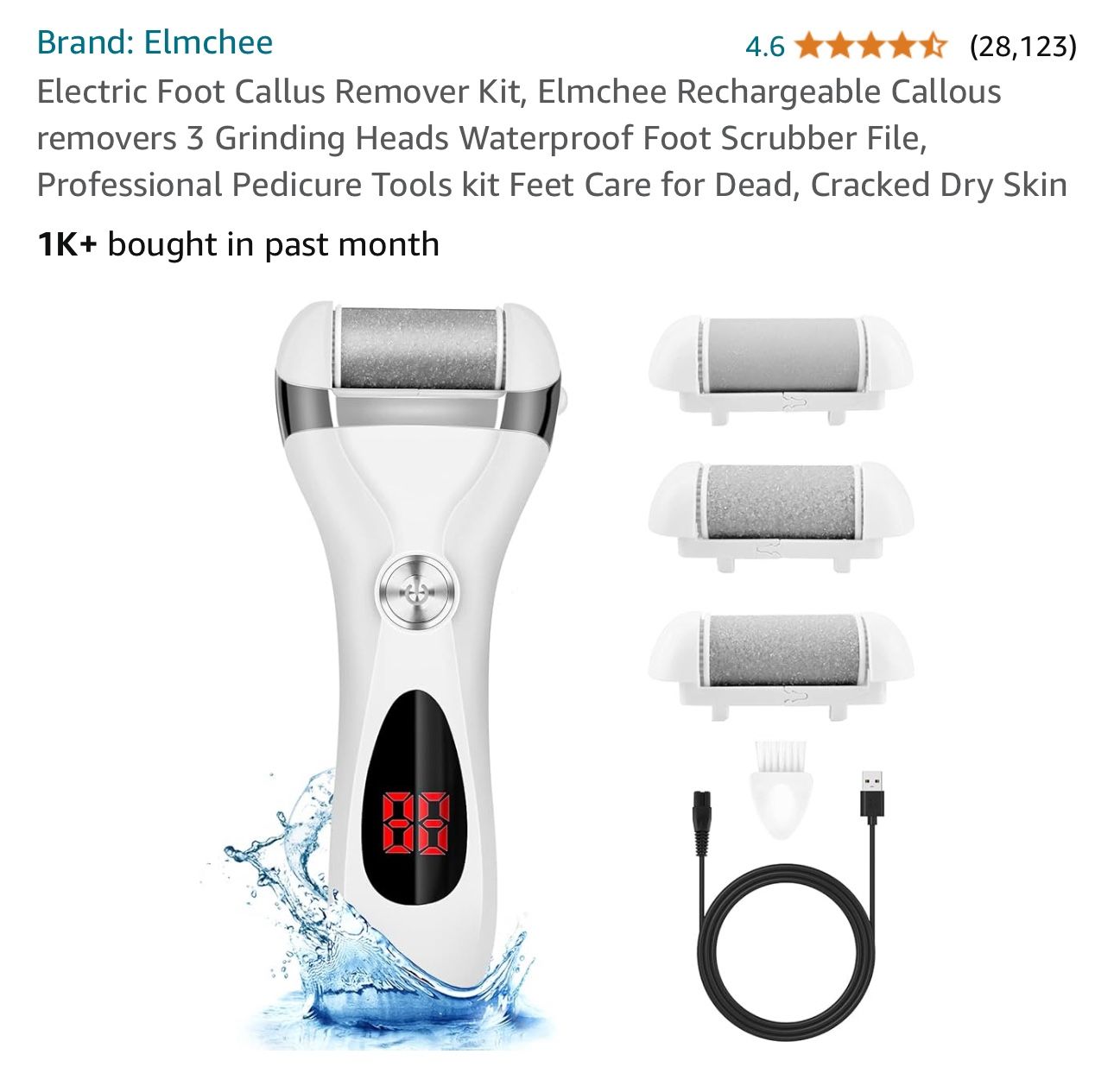 Electric foot callus remover, new: