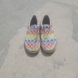 Rainbow Checkered Vans