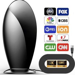 500+ Miles Range Amplified Digital TV Antenna Indoor/Outdoor.Upgraded TV Antenna for Smart TV with Signal Booster,TV Antenna for Local Channels,Suppor