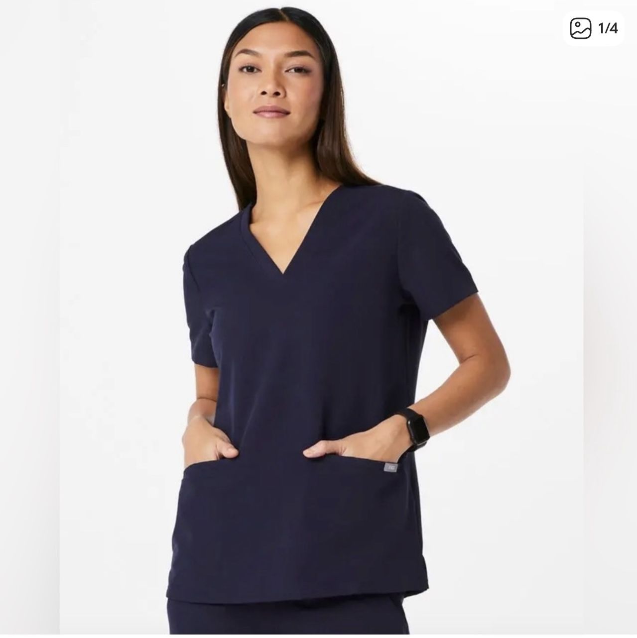 Figs Scrub Top Casma. Size Small. Navy Color