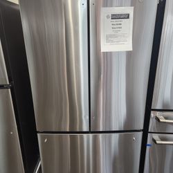 27 cu. ft. French Door Refrigerator in Fingerprint Resistant Stainless with Internal Dispenser. ENERGY STAR