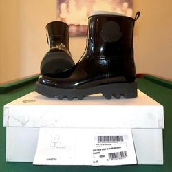 Moncler Ginette logo-appliquéd glossed-rubber rain boots
