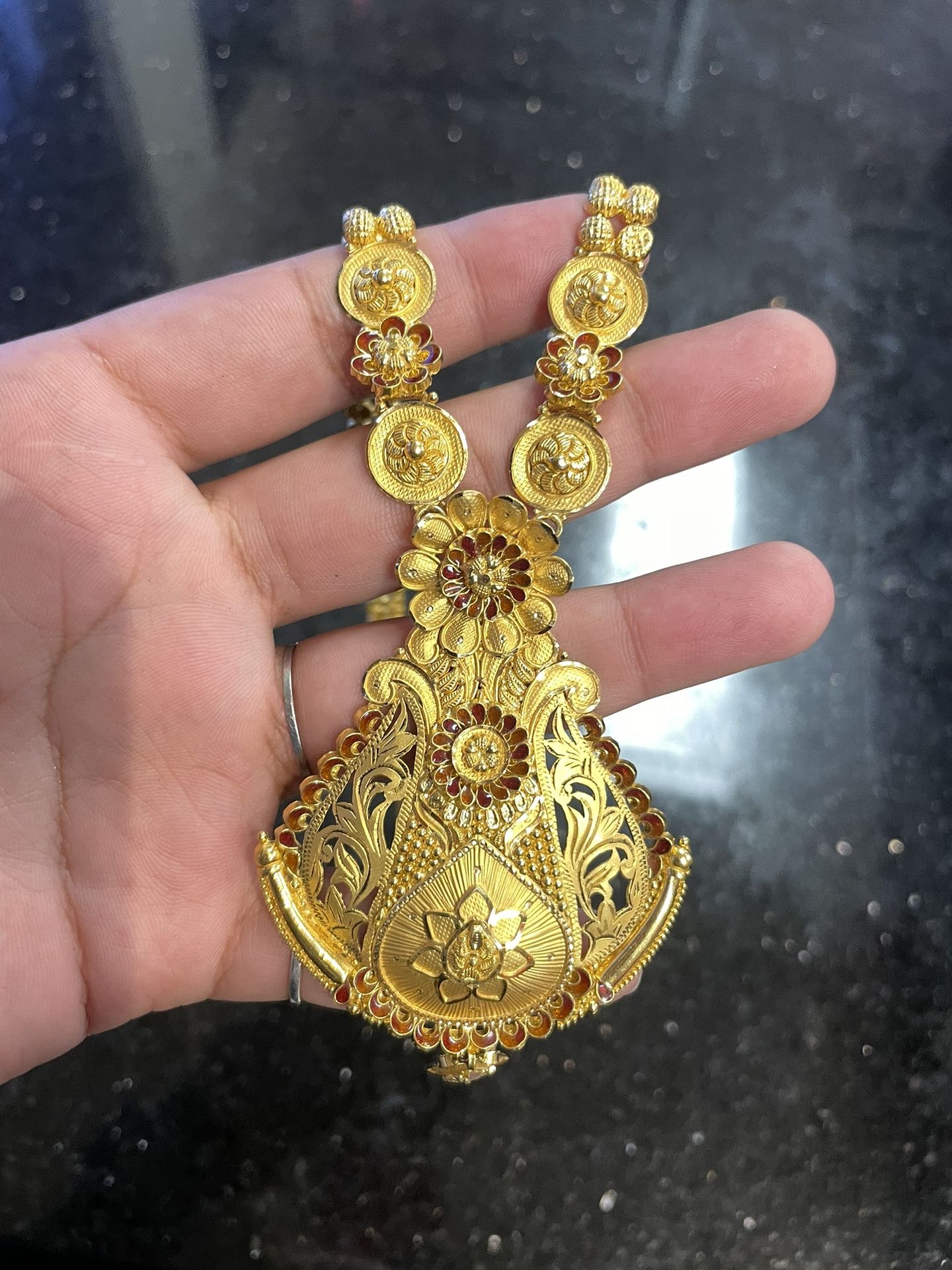 21kt Beautiful Necklace Gold I-7718